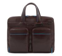 PIQUADRO Blue Square Revamp Slim Computer Briefcase Mogano