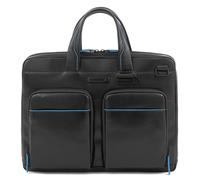 PIQUADRO Blue Square Revamp Slim Computer Briefcase Nero