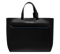 Piquadro Blue Square Shopper Tasche Leder 40 cm schwarz