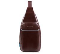 Piquadro Blue Square Umhängetasche aus Leder - Farb-Varianten: Dunkel Braun