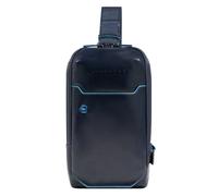 Piquadro Blue Square Umhängetasche Leder 15 cm blau