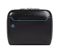 Piquadro Blue Square kleine horizontale Leder-Umhängetasche, schwarz - Farb-Varianten: Schwarz