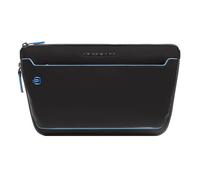 Piquadro Blue Square Umhängetasche Leder 30 cm schwarz