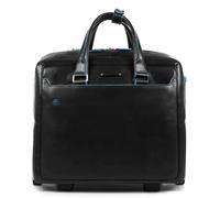 PIQUADRO Blue Square Wheeled Computer Briefcase Black