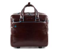 Piquadro Blue Square 2-Rollen Businesstrolley Leder 36 cm Laptopfach braun