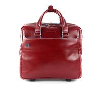 PIQUADRO Blue Square Wheeled Computer Briefcase Rosso