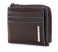 PIQUADRO Blue Square Zipper Coin Pouch RFID Mogano