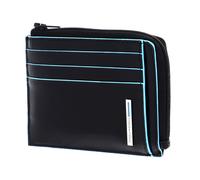 PIQUADRO Blue Square Zipper Coin Pouch RFID Nero