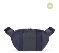Piquadro Brief 2 Gürteltasche aus rezykliertem Stoff Blau