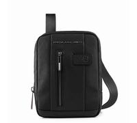 Piquadro Brief 2 Umhängetasche aus rezykliertem Stoff mit iPad®mini-Fach CA3084BR2 - Farb-Varianten: Schwarz