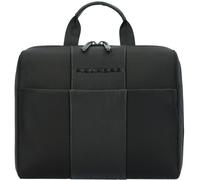 Piquadro Kulturtbeutel Brief 2 aus rezykliertem Stoff zum Aufhängen Schwarz 26 cm