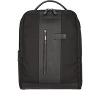 Piquadro Brief 2 Laptoprucksack 15,6" aus rezykliertem Stoff mit iPad Schwarz