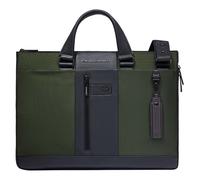 PIQUADRO Brief2 Expandable Slim Briefcase Green / Black