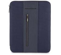 Piquadro Brief2 Notizblockhalter im A4-Format aus regeneriertem stoff und Leder - Farb-Varianten: Blau