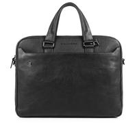 Piquadro -Businesstasche für Laptop 15,6" 2 Fächer aus Leder-Herren-Schwarz | Mehrere Fächer, Organisierte Fächer, Büro, Business, Elegant und Professionell