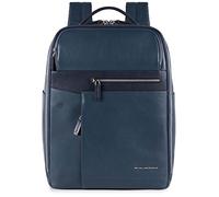 PIQUADRO Cary, Rucksack aus Leder für Herren, blau, 16x40x30 cm (W x H x L), rucksack