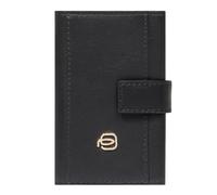 Piquadro Circle Kreditkartenetui RFID Schutz Leder 6.5 cm schwarz