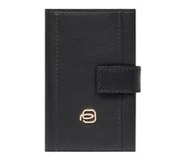 Piquadro Circle Kreditkartenetui RFID Schutz Leder 6.5 cm schwarz