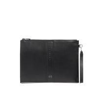 PIQUADRO - Clutch für Tablet 11" aus Leder - Herren - Schwarz | Abnehmbare Handschlaufe, Fach für Kopfhörer, Tech-Zubehör geordnet, Täglicher Gebrauch