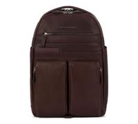 PIQUADRO, Computer und iPad Backpack mit Schlaufe für wearable tail light, adjustable sternum strap, pocket for bottle and RFID anti-fraud protection, dunkelbraun head