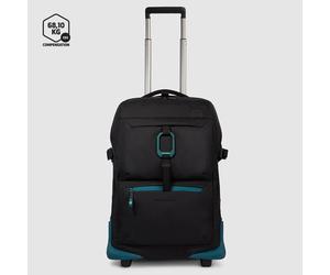 Piquadro Corner 2.0 Handgepäck 2-Rollen Koffer mit Laptopfach 17,3" Schwarz