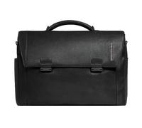 Piquadro S134 Aktentasche Leder 31 cm Laptopfach black (TAS030169) schwarz