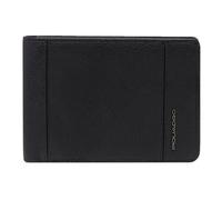 Piquadro Cronus Geldbörse RFID Schutz Leder 12.5 cm schwarz