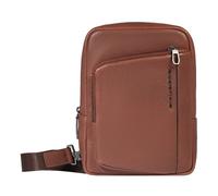 Piquadro Cronus Umhängetasche Leder 18 cm braun