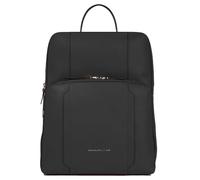 Piquadro - Damen-Laptop-Rucksack (15,6 Zoll, erweiterbar) - Hochwertiges Leder - Schwarz