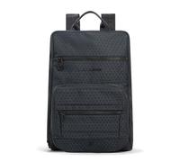 Piquadro Faltbarer Reiserucksack mit Laptop-Fach 15,6" Mann Leder und Stoff blau