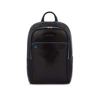 PIQUADRO Großer Rucksack aus Leder für 15,60 Zoll, Unisex-Erwachsene, Einheitsgröße, Schwarz, Einheitsgröße