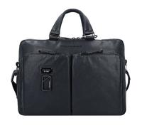 Piquadro Harper Aktentasche Leder 40 cm Laptopfach schwarz