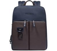 Piquadro Harper Daypack Leder 38 cm Laptopfach blau