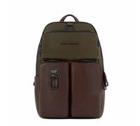 Piquadro Harper Laptoprucksack 15,6" mit iPad®11"-Fach, Anti-Stoss green/dark brown