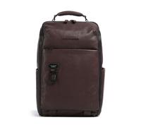 Piquadro Harper Reiserucksack dunkelbraun, genarbtes Rindsleder, Unisex