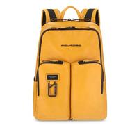 Piquadro Harper Laptop-Rucksack gelb, Leder, Herren