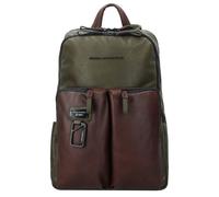 Piquadro Harper Rucksack RFID Leder 40 cm Laptopfach mehrfarbig
