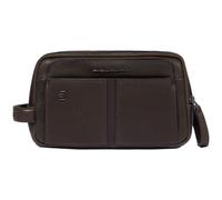 PIQUADRO Hedley Leather Toiletry Bag Dark Brown