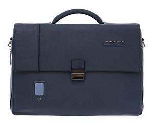 Piquadro Herren Akron Erweiterbarer Ordner für PC 15,6 Zoll, blau, Einheitsgröße