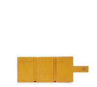 Piquadro Herren-Brieftasche mit Geldbörse aus Leder, gelb, Lässig