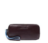 PIQUADRO - Herren-Clutch mit DREI Fächern - Hochwertiges Leder - Mahagonifarben - Unisex