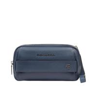 Piquadro Herren-Handtasche aus Leder, Stahlblau