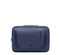 Piquadro Herren-Handtasche aus recyceltem Stoff, Leder und Stoff, blau