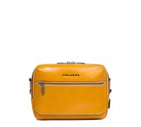 Piquadro - Herren-Schultertasche aus Leder - Hochwertig - Gelb - Mit Tablet-Halterung