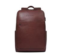 PIQUADRO Herrenrucksack Laptoptasche 14 Zoll personalisierbar Herren Leder, Tabak, Einheitsgröße