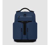 Piquadro Hìdor LED Laptop-Rucksack mit 15,6" Laptopfach und wasserdichter Tasche Blau