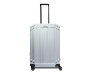Piquadro - Mittelgroßer Hartschalen-Trolley mit 4 Rädern und Sicherheitsschloss - Polycarbonat - Weiß - Herren und Damen