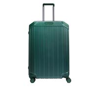 Piquadro - Mittelgroßer Hartschalen-Trolley mit 4 Rollen - Polycarbonat mit Lederdetails - Grün - Herren und Damen