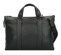 Piquadro Modus Aktentasche Leder 42 cm Laptopfach mit Dehnfalte schwarz