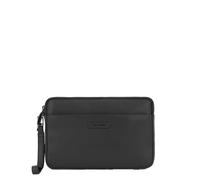 Piquadro - Modus Leder-Clutch - iPad Mini-Halterung, 2 Fächer, abnehmbare Handschlaufe - RFID-Schutz - Schwarz - Herren